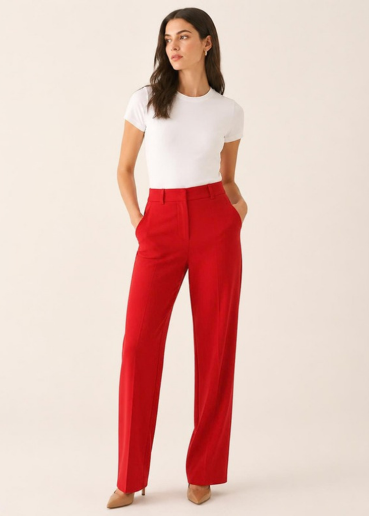 [EVIE-50C] Pantalón de tela recto