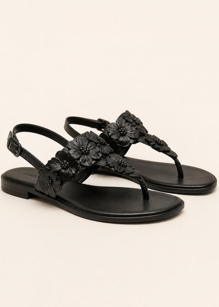 [GAMY-18B] San Baño Dm 36-41 Flores Bge,C (Negro)