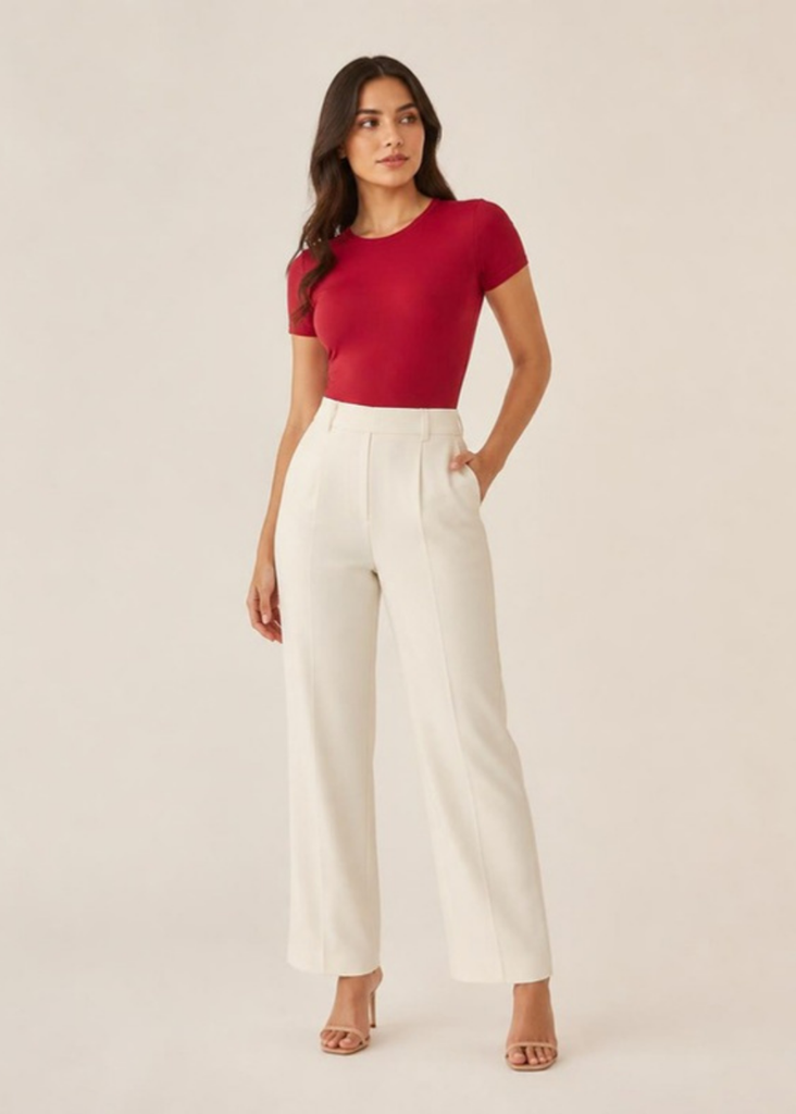 Blusa body manga corta (Rojo)